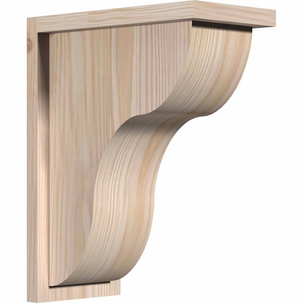 Ekena Millwork Carmel Smooth Corbel w/Backplate, Douglas Fir, 7 1/2"W x 14"D x 18"H COR08X14X18CAR01SDF - main
